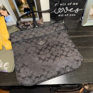 Coach Black Signature Shoulder Bag